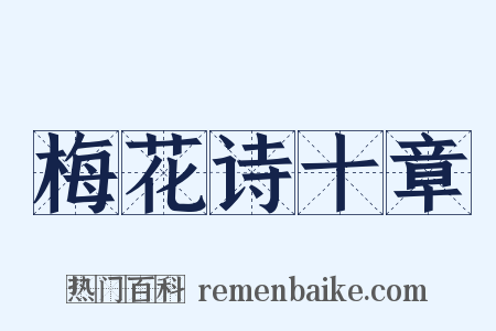 梅花诗十章是什么意思的图片